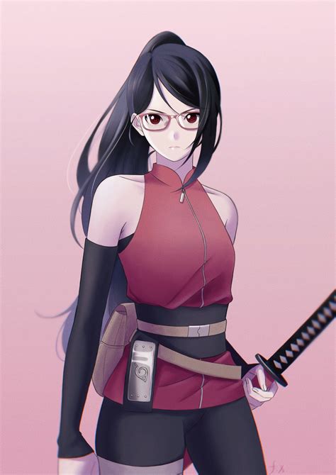 Despite her young age she's taking a big fat cock in each of her holes at the same time like a champ. . Sarada uchiha naked